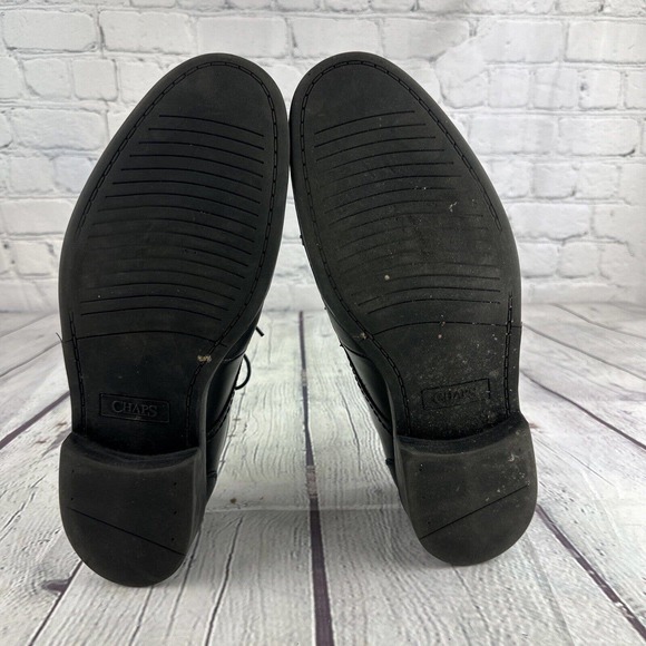 Chaps Dress Shoes Men\'s Size 12 W Black Leather Oxford Cap Toe 96-26844 Lace‎ Up main image 6
